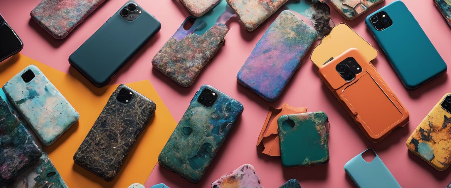 Collection of recycled phone cases