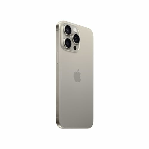 Back view of iPhone 15 Pro Max in silver