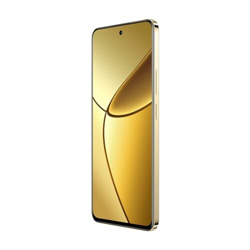 Sleek gold smartphone with a minimalistic design