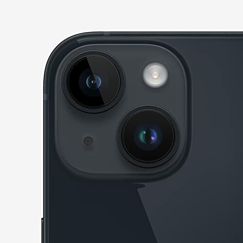 Close-up of a smartphone's dual camera lenses.