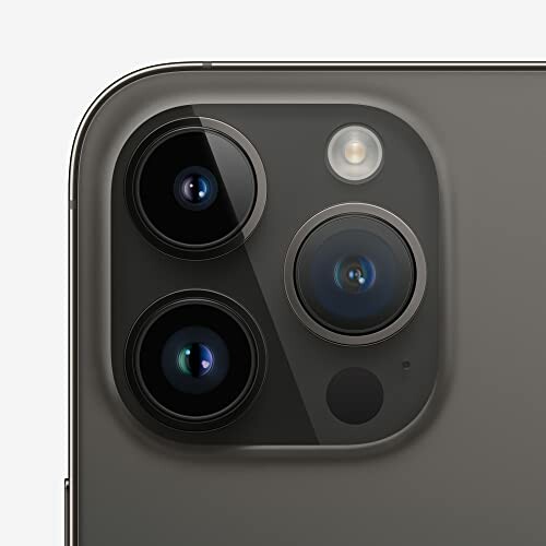 Close-up of a smartphone's triple camera setup.