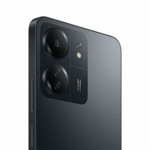 Close-up of smartphone camera with dual lenses and flash.